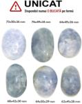 Palm Stone Calcit Albastru Mineral Natural - 62-76 x 41-50 x 26-36 mm - (XXL) - 1 Buc