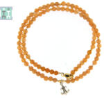  Colier Aventurin Portocaliu Natural Rotund 4-4, 9 mm - Accesorii de Argint 925 - Gold Filled