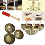  Bol Muzical Tibetan din 7 Metale - 7 Chakre - cu Bat - 19-21 x 19-21 x 8-10 cm -1 Buc Castron