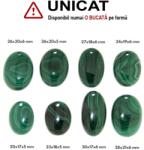  Pandantiv Malachit Natural cu Gaura - Oval - 20-30 x 17-20 x 5-6 mm - 1 Buc