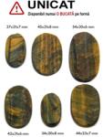  Cabochon Ochi de Tigru Druzy Natural - Oval - 34-54 x 20-31 x 6-8 mm - 1 Buc