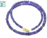  Colier Tanzanit Natural Disc Fatetat 1, 9-5 x 4-6 mm - Accesorii de Gold Filled