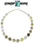  Colier din Cuart Mixt Rotund 2mm Fatetat - Zircon Rotund Fatetat - Accesorii Argint 925