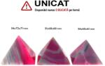  Piramida din Agata Colorata Druzy Minerala Naturala - 41-51 x 55-68 x 55-68 mm - 1 Buc - concepttropic - 152,00 RON