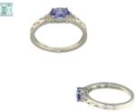  Inele din Argint 925 - Tanzanit - Diametru 17, 4 mm - Oval Fatetat - 4x21x23 mm