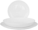 Dinova Vacsora 18 db Dinova, fehér opál, kerek forma (6 lapos tányér, 6 mélytányér, 6 desszert tányér)