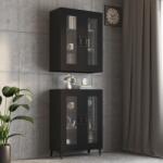 vidaXL Dulap de perete suspendat, negru, 69, 5x34x90 cm (812286) Comoda