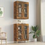 vidaXL Dulap de perete suspendat, stejar fumuriu, 69, 5x34x90 cm (817387) Comoda