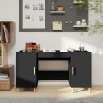 vidaXL Birou, negru, 140x50x75 cm, lemn compozit (812763)