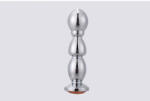 Rosy Dildo anal metalic Rosy Silver Large with Diamond