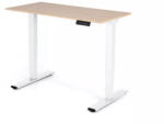 Liftor Vision, 118x60x1, 8 cm, Világos sorano tölgy/Fehér, állítható magasságú asztal