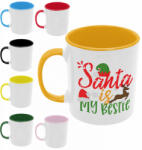  Santa is my bestie - Színes Bögre (936630)