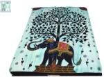  Cuvertura din Bumbac Pomul Vietii - Elefant - 230 x 211 cm - 1 Buc