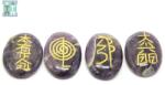  Simboluri Reiki din Ametist Natural Oval - 38-39 x 26-28 mm - 1 Set