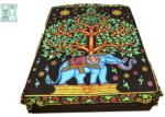  Cuvertura din Bumbac - pomul Vietii - Elefan - 230 x 211 cm - 1 Buc