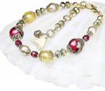 Lampglas Brățară elegantă Red Sea cu perle Lampglas cu aur de 24 de carate BP25