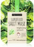 Freeman Superfood Spinach mască textilă iluminatoare 25 ml Masca de fata