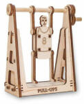 EWA Set constructie mini cu mecanism Puzzle 3D SPINNING SPORTSMAN din lemn 22 piese @ EWA EduKinder World Puzzle