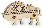 EWA Set constructie mini cu mecanism Puzzle 3D EWICK: ZUBR din lemn 11 piese @ EWA EduKinder World Puzzle