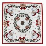 Mondo Italia Gobelin asztalterítő Mikulás 90x90 cm Chenille IT014