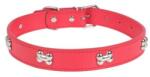 Nobleza Piros kutyacsont mintás nyakörv (Sz2.0 cm x H34-43 cm) (017966_P)
