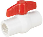 HGT Robinet simplu din plastic, alb/rosu (Diametru: 3/4 inch)