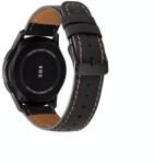 RYB Curea smartwatch din Piele Neagra, 22mm, compatibila cu Huawei Watch sau Samsung Watch (220713001)