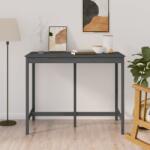 vidaXL Masă de bar, gri, 140x80x110 cm, lemn masiv de pin (822159)