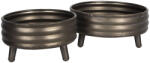 Clayre & Eef Set 2 suporturi ghivece metal maro 33x33x15, 27x27x15 cm (6Y4025)