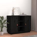 vidaXL Servantă, negru, 100x40x75 cm, lemn masiv de pin (820136) Comoda