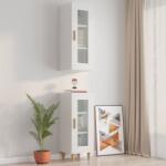 vidaXL Dulap de perete suspendat, alb extralucios, 34, 5x34x90 cm (812453) Comoda