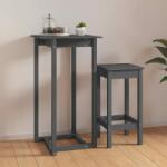 vidaXL Masă de bar, gri, 60x60x110 cm, lemn masiv de pin (822179)