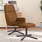 vidaXL Scaun de relaxare cu taburet, maro, catifea (3097806)