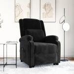 vidaXL Fotoliu rabatabil cu ridicare, negru, catifea (3124831)