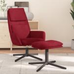 vidaXL Scaun de relaxare cu taburet, roșu vin, catifea (3097803)