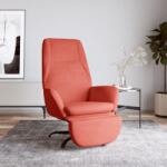 vidaXL Scaun de relaxare cu taburet, roz, catifea (3097852)