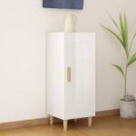 vidaXL Servantă, alb extralucios, 34, 5x34x90 cm, lemn compozit (812417) Comoda