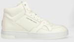 Calvin Klein Jeans sneakers din piele Basket Cups Laceup High , culoarea alb 9BYY-OBM0HY_00X