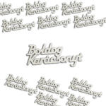  Boldog karácsonyt felirat fehér 7cm 12db/cs