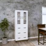 vidaXL Dulap înalt, alb, 69, 5x34x180 cm, lemn compozit (3114868) Comoda