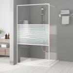 vidaXL Perete de duș walk-in, alb, 115x195 cm, sticlă ESG transparentă (152153)