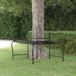 vidaXL Bancă circulară de copac, negru, 150 cm, oțel (318823) - comfy