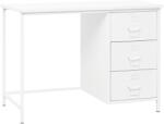 vidaXL Birou cu sertare, alb, 105x52x75 cm, oțel, industrial (339635) - comfy