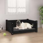 vidaXL Pat pentru câini, negru, 65, 5x50, 5x28 cm, lemn masiv de pin (821451) - comfy