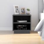 vidaXL 813329 vidaXL Bedside Cabinet Grey 40x34x40 cm Solid Wood Pine (813329)