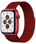 Apple Watch fém szíj, milánói stílus, 42/44 mm, piros