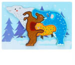  Puzzle incastru din lemn ANIMALE imbinate (101160)