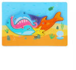  Puzzle incastru din lemn ANIMALE MARINE imbinate (101161)
