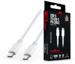 MaxLife Type-C - Type-C adat- és töltőkábel 1 m-es vezetékkel - Maxlife MXUC-05 USB-C to USB-C PD Cable - 100W - fehér - nextelshop