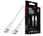 MaxLife Type-C - Type-C adat- és töltőkábel 2 m-es vezetékkel - Maxlife MXUC-05 USB-C to USB-C PD Cable - 100W - fehér - nextelshop